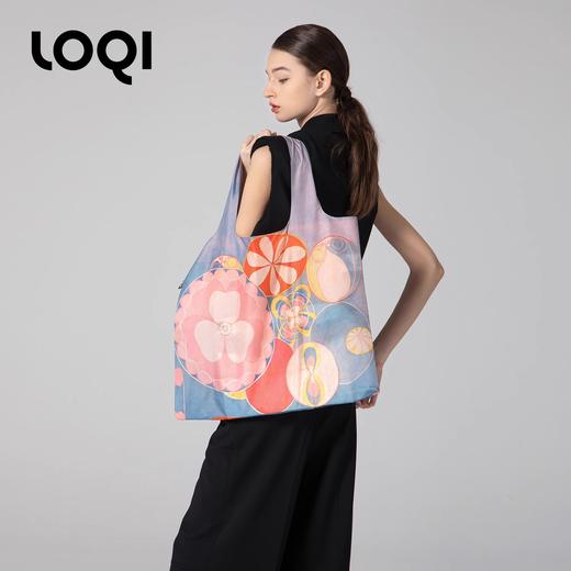 德国LOQI  女性艺术家万用环保袋 再生环保材料 单肩可折叠 旅行大容量 防泼水 超轻50g可承重40斤 商品图12
