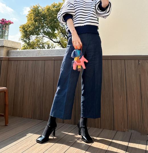 westory春夏方头粗链条气质中跟鞋浅口单鞋女55271 商品图7