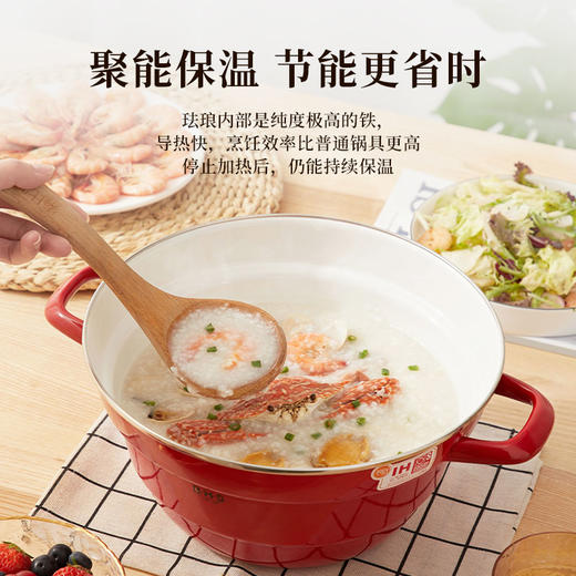 【FUJIHORO 富士珐琅】纯色珐琅多功能蒸锅（带蒸格） 商品图1