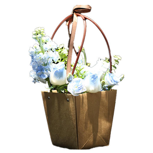 情语花艺【浪漫微光】玫瑰+紫罗兰见面小花盒 混搭鲜花小花束（17点前下单当日送达，可备注送货时间） 商品图1