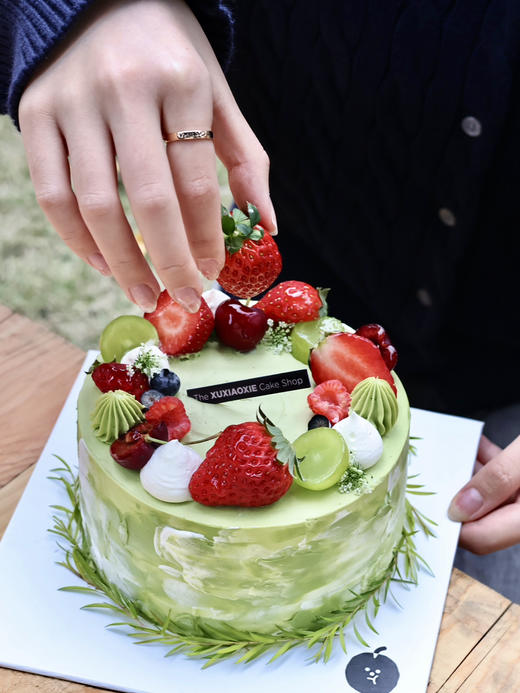 【抹茶柚子青提草莓】宇治抹茶+日本柚子+阳光玫瑰青提+丹东99草莓（因车厘子下架，表面装饰车厘子替换成黑莓） 商品图2