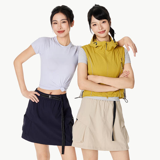 Leorrey/乐拉休闲复古简约宽松高腰防水防晒工装跑步运动裤 商品图6