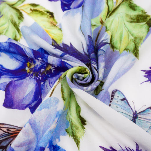 东黎 • 绒韵花色精纺印花方巾 85*85CM  4460 商品图10