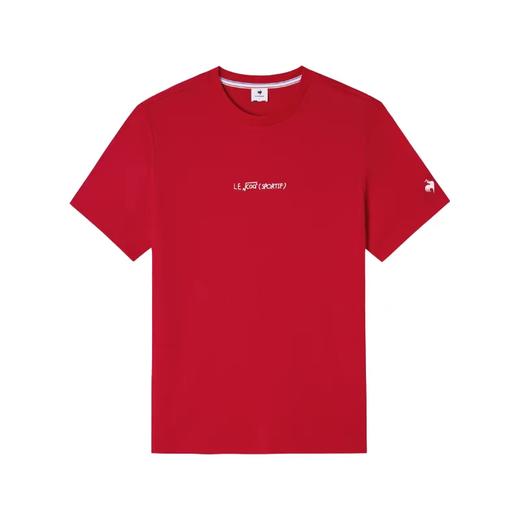 【大都会】乐卡克法国公鸡夏季男女款休闲柔软舒适百搭运动红色短袖T恤 商品图1