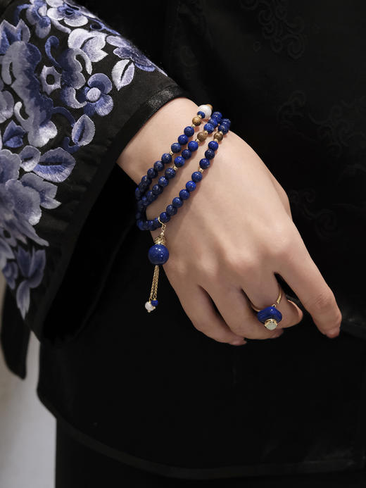 MELI&MOLI |青金四方瓶均码可调925银镶石香薰戒指—五行之水 商品图2