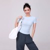 跃牌【周游世界系列】2025春夏新品瑜伽服天丝莫代尔螺纹小圆领T恤长款运动上衣TP0763/TP0864 商品缩略图4