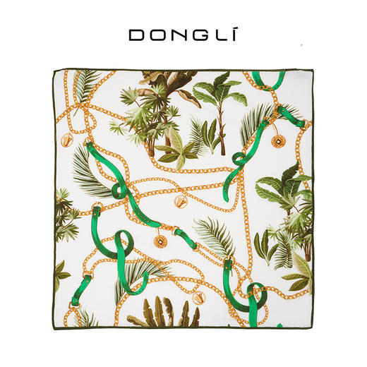 东黎 • 绒韵花色精纺印花方巾 85*85CM  4460 商品图5