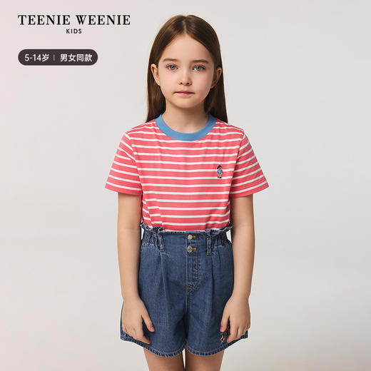 TeenieWeenie Kids小熊童装春夏男女童经典条纹短袖T恤TKRS256371H 商品图1