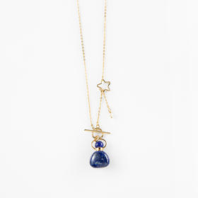 MELI&MOLI【水】青金石迷你福袋吊坠 五角星OT扣项链【D类】