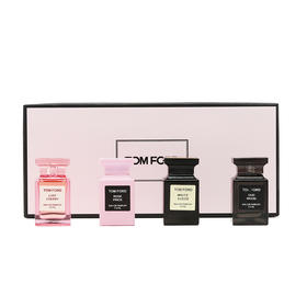 TOM FORD/TF香水四件套礼盒 甜蜜清新 持久套盒失落樱花 荆刺玫瑰 乌木沉香 白麝香 Q香7.5ml