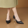 【预售5天】优雅气质名媛正装高跟鞋春季新款女鞋尖头浅口性感细跟单鞋女HY&H3648 商品缩略图3