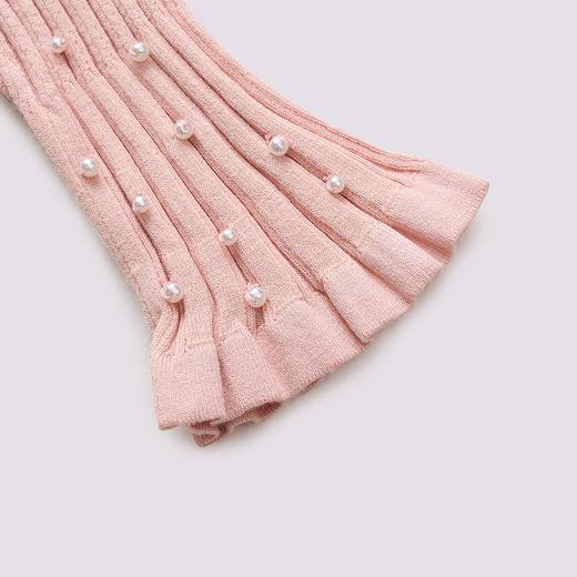 复古少女感珍珠扣喇叭袖针织开衫外套(货号:MF86JA002E0002) 商品图3