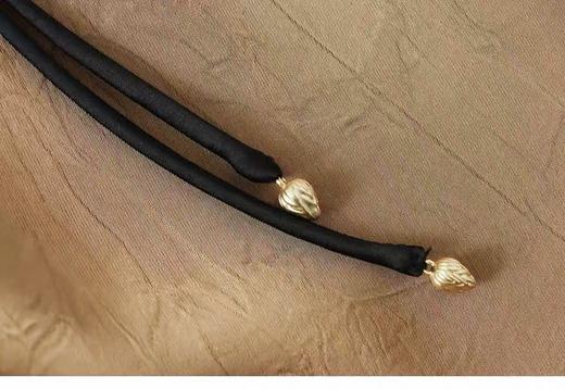 特卖福利~顺滑肌理纹缎面新中式吊坠松紧腰阔腿裤-喜出 商品图8