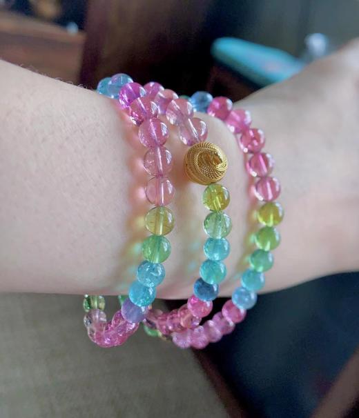 6mm-7mm多圈人鱼碧玺手链 商品图3