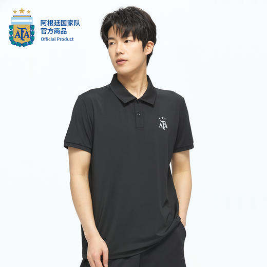 【官方正版】阿根廷国家队 | 夏季透气黑色男士Polo商务风 商品图1