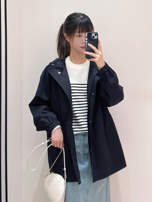 【高品质私服】【IC 丝羊毛精纺平纹布黑色短风衣】随性简约得廓形拓展户外G1183-CC【无标出货 介意慎拍】 商品图7