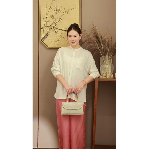 温小暖—酵洗亚麻衬衣（20710365）仅限女性使用 商品图0