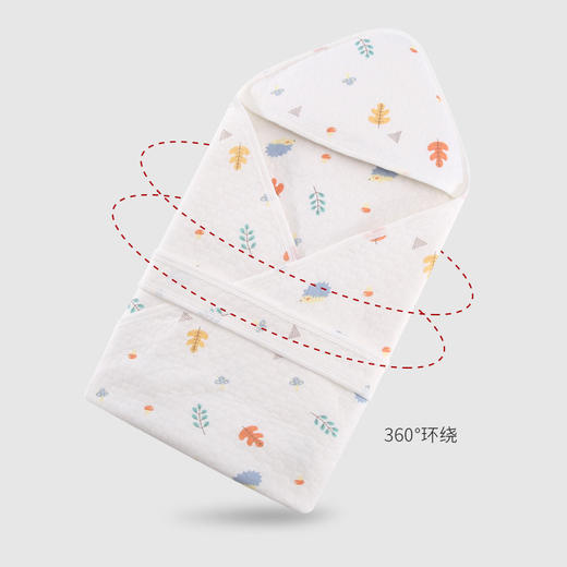 纯棉加厚抱被新生儿包被全棉婴儿包毯宝宝抱被襁褓巾春秋季款 商品图1