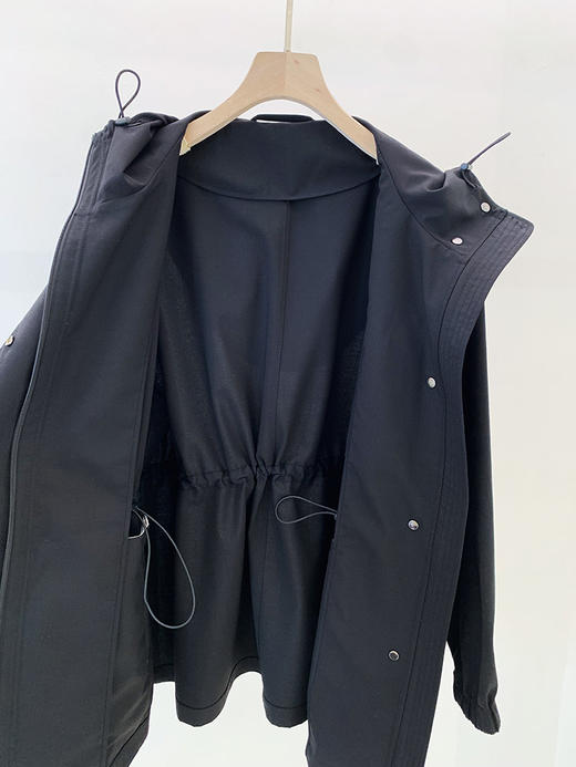 【高品质私服】【IC 丝羊毛精纺平纹布黑色短风衣】随性简约得廓形拓展户外G1183-CC【无标出货 介意慎拍】 商品图12