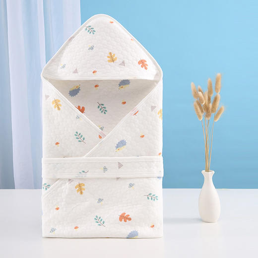 纯棉加厚抱被新生儿包被全棉婴儿包毯宝宝抱被襁褓巾春秋季款 商品图0