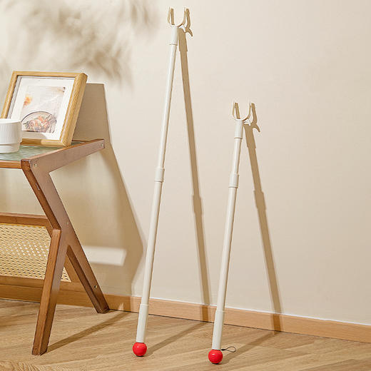 摩登主妇撑衣杆家用可自由伸缩晾衣杆叉丫晒挂取衣服加长款挑衣杆 商品图0