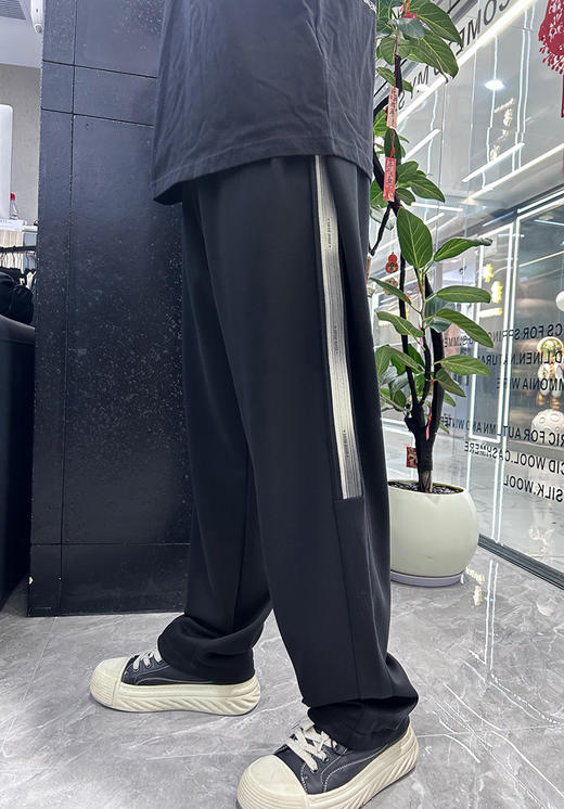 【男装】抽绳弹力腰侧字母织带休闲长裤9611100004 商品图4