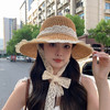 【喵小仟 编织蕾丝系带草编帽】夏天防晒 小清新 沙滩帽子 韩系甜美 商品缩略图4