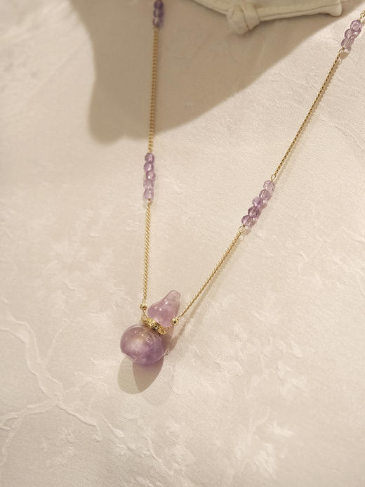 MELI&MOLI |紫水晶葫芦形吊坠紫水晶点缀项链—五行之火 商品图0
