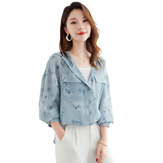 QS-12599362【真丝女装源头工厂】2025夏款真丝衬衫女高级感双绉衬衣12599362 商品图4