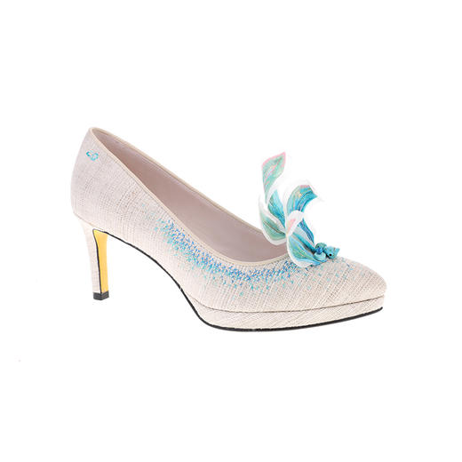 sheme野纤物语系列环保火草绒刺绣点缀女士高跟鞋优雅时尚可定制 商品图10