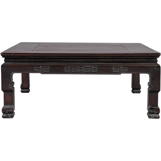 清 红木回纹方形炕桌 商品图5