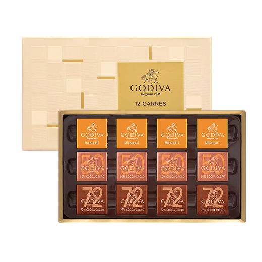 歌帝梵新款12片装巧克力礼盒60g/044036 醇香动人经典片状 商品图2