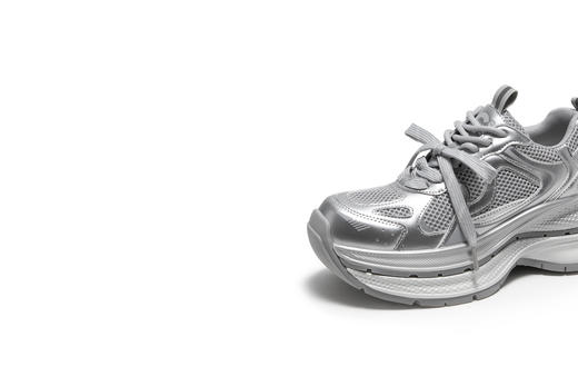 千百度银色厚底老爹鞋女款春季新增高运动网面鞋时尚休闲鞋A25188893 商品图6