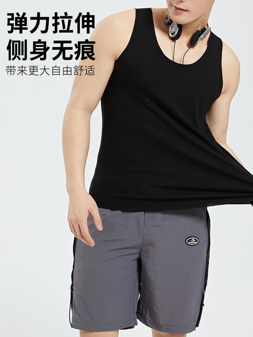 男士背心纯棉净色运动吸汗皮马棉舒适透气汗衫马甲打底（单件装）3588/3500/2565 商品图2