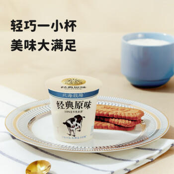 北海牧场经典原味酸奶100g*6杯  高钙含量100mg/杯低温酸奶酸牛奶 商品图2