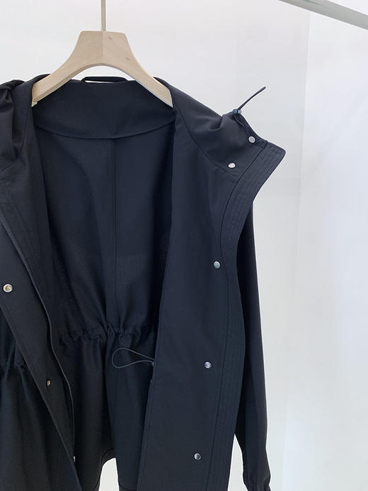 【高品质私服】【IC 丝羊毛精纺平纹布黑色短风衣】随性简约得廓形拓展户外G1183-CC【无标出货 介意慎拍】 商品图11