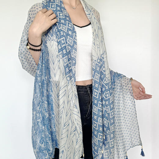 【敦煌流苏披肩】四季文艺民族风复古防风防晒拍照两用丝巾 商品图13