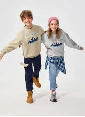 【春上新】8楼  NAUTICA/诺帝卡童装 男童女童圆领卫衣2025早春季儿童空气层上衣」吊牌价399元   活动价  239元