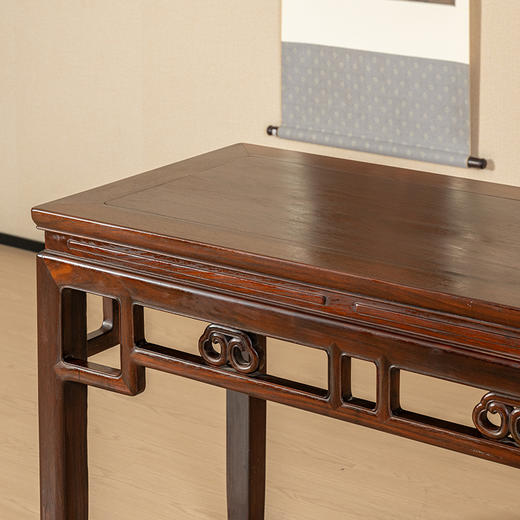 清 红木如意卡子花独板条桌 商品图1