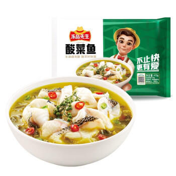 冻品先生 安井  酸菜鱼 酸辣味 419g 1袋 老坛酸菜黑鱼片 含酸菜调料包 商品图3
