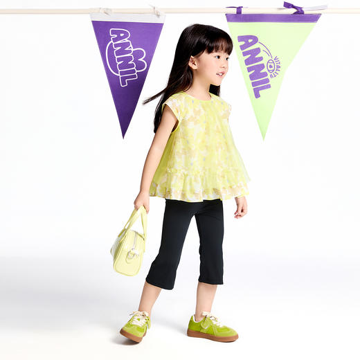 女童全腰针织打底裤夏季新款安奈儿童装实体店同款XG526695 商品图3