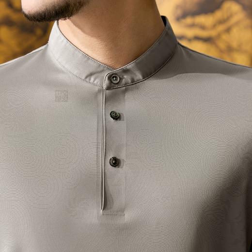 柒牌高弹短袖Polo衫男士夏季新品国风图案满身印花T恤128T72340 商品图2