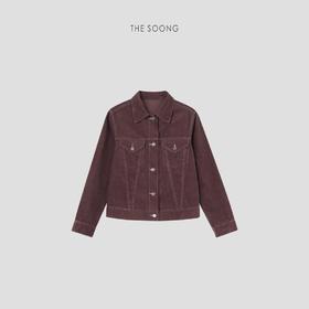 THESOONG"巴黎信笺"100%棉切割绒感翻领灯芯绒外套HDWT5047