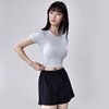 跃牌【周游世界系列】2025春夏新品瑜伽服天丝莫代尔螺纹小圆领T恤长款运动上衣TP0763/TP0864 商品缩略图1