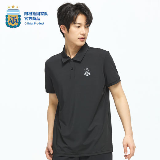 【官方正版】阿根廷国家队 | 夏季透气黑色男士Polo商务风 商品图2