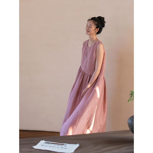 牧衣游原创刺绣炒色桑蚕丝连衣裙 限量福利款 半溪边不支持会员折 商品图2