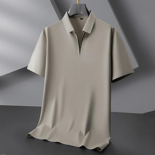 【冰丝】【DDP】大依优型大码POLO衫V领翻领潮流短袖t恤男加肥加大码冰丝夏装胖子宽松运动半袖 商品图2