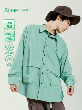 【十一破价福利】 ACMEITEM爱棵米 户外情侣防泼水工装衬衫防晒宽松长袖衬衣男女GAG3030975A