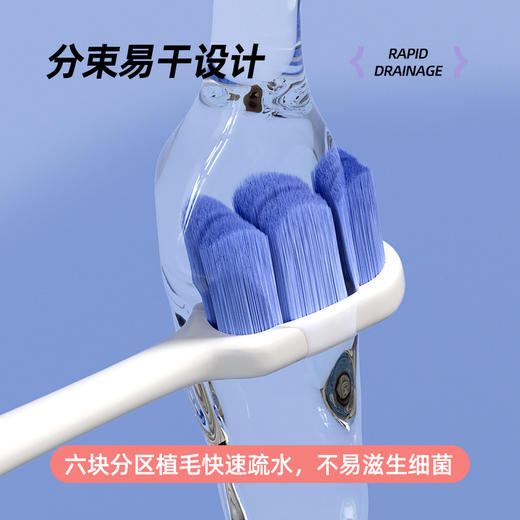 「29.9到手3支！多巴胺万毛牙刷」6束云柔万毛牙刷单支装 情侣家用小头护龈软毛牙刷口腔护理 商品图2