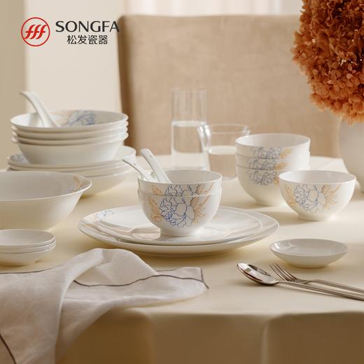 28头蓝宝牡丹骨瓷餐具 商品图4